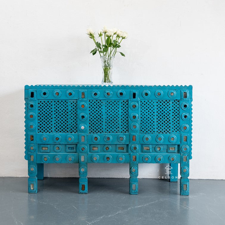 Susan Hand Carved Wooden Console Table