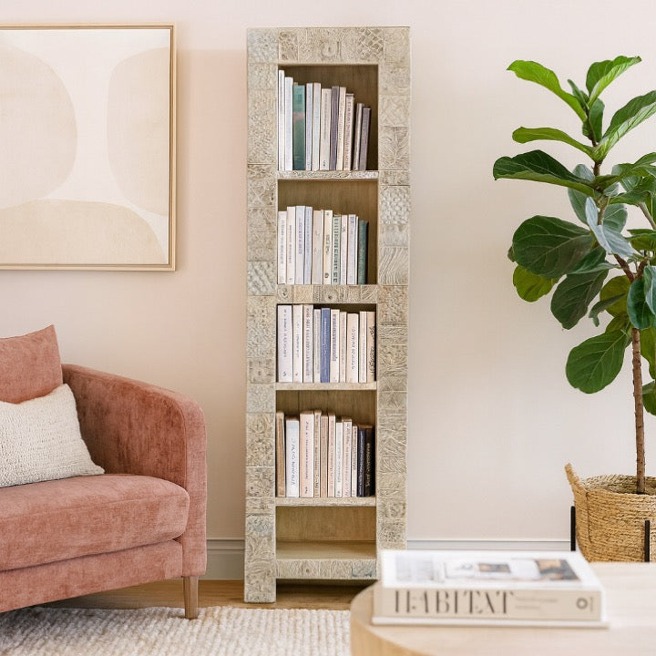Robert Carved Bookshelf