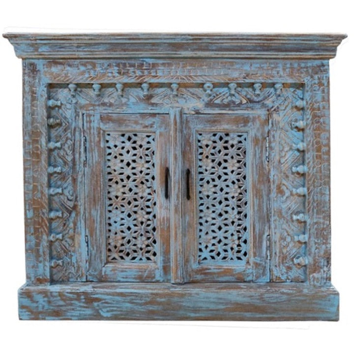 Kavin Carved Wooden Chest