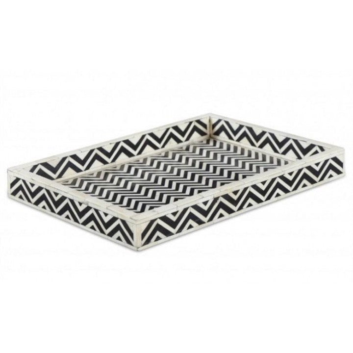 Max Bone Inlay Chevron Pattern Tray