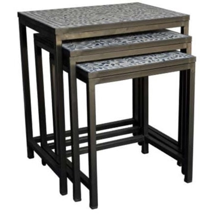 Carly Bone Inlay Nesting Table