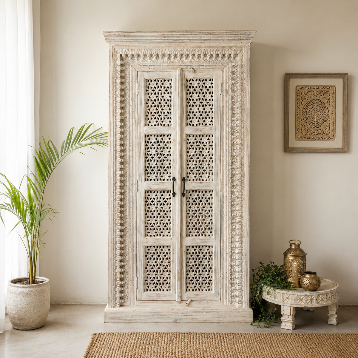 Fana Hand Carved Almirah