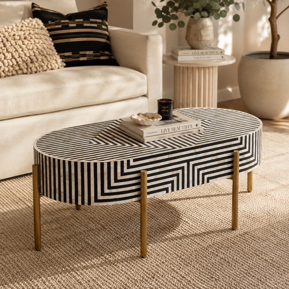 Sampson MOP Inlay Coffee Table