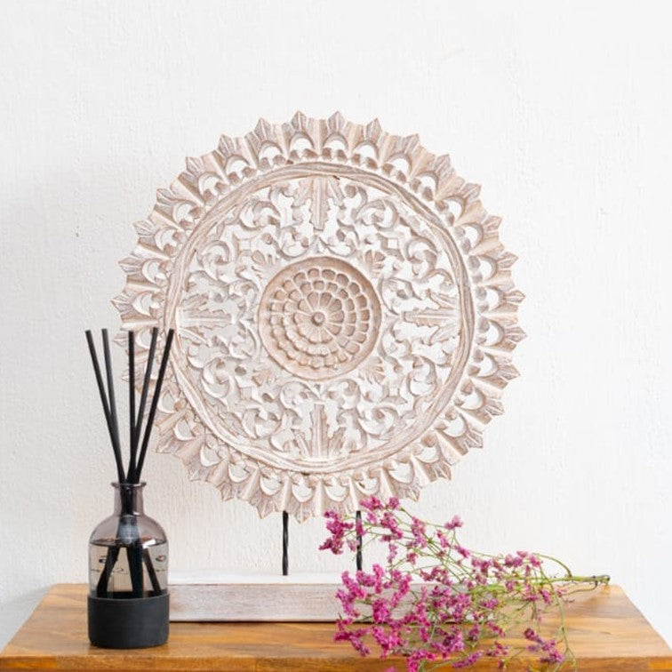 Biba Wooden Carved Table Decor