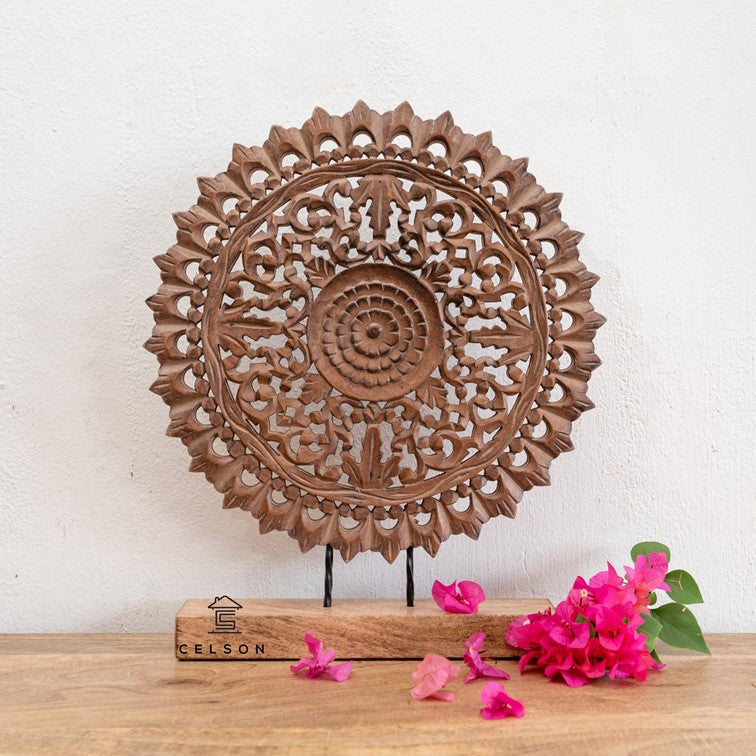 Biba Wooden Carved Table Decor