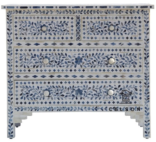 Janina Bone Inlay Chest of Drawer