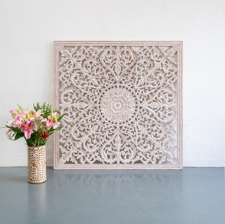 Fink Carved Wall Panel Distressed