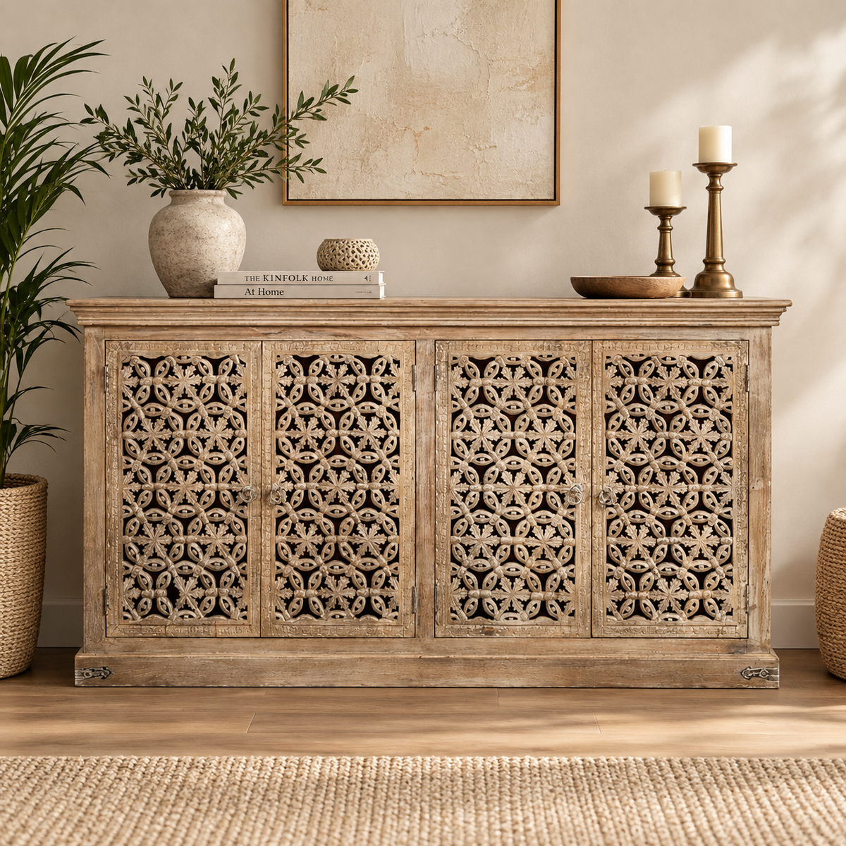 Whitney Hand Carved Wooden Buffet