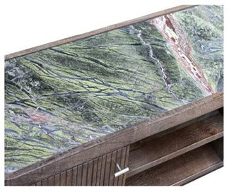 Hugo Wooden TV Cabinet with Marble Top