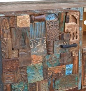 Christopher Hand Carved Wooden TV Cabinet