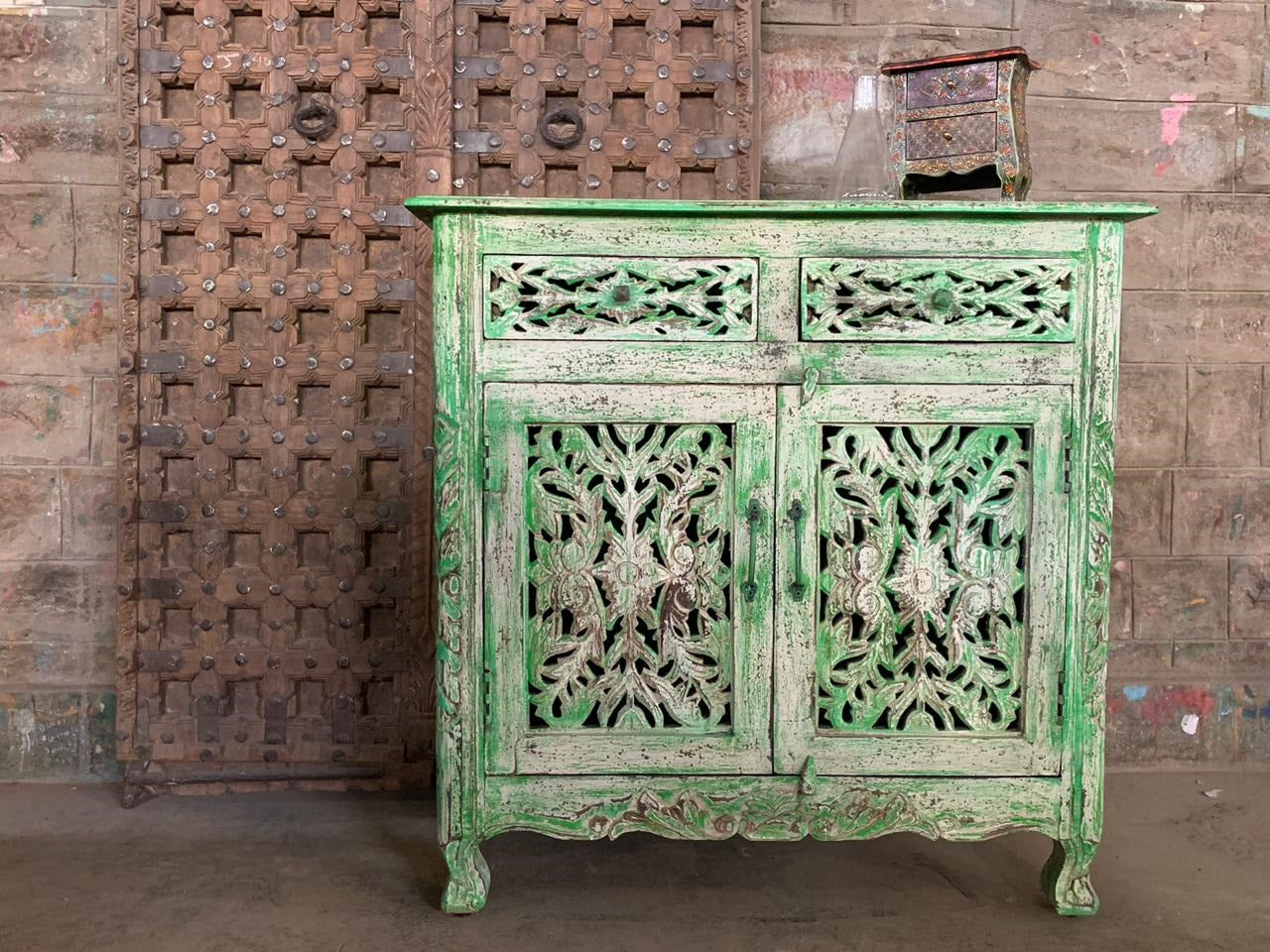 Ursula Carved Wooden Cabinet