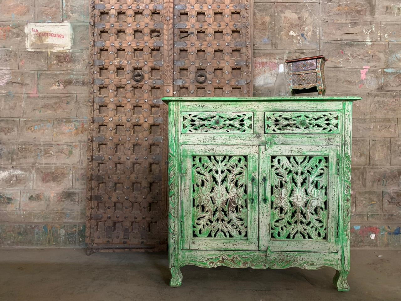 Ursula Carved Wooden Cabinet