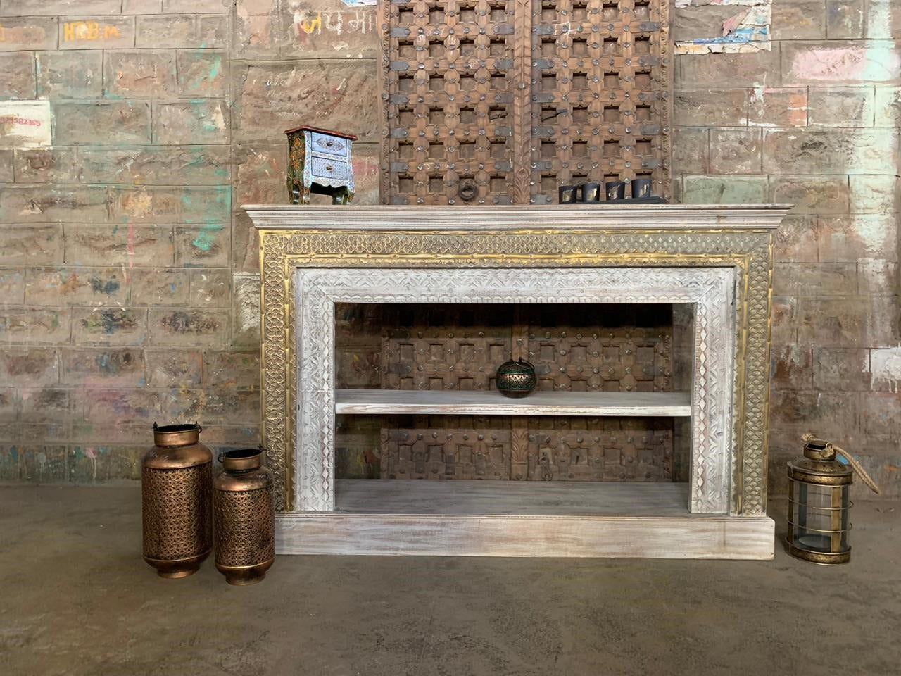 Ciara Hand Carved Wooden Console Table