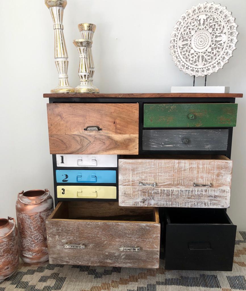 Vaelin Carved Wooden Chest