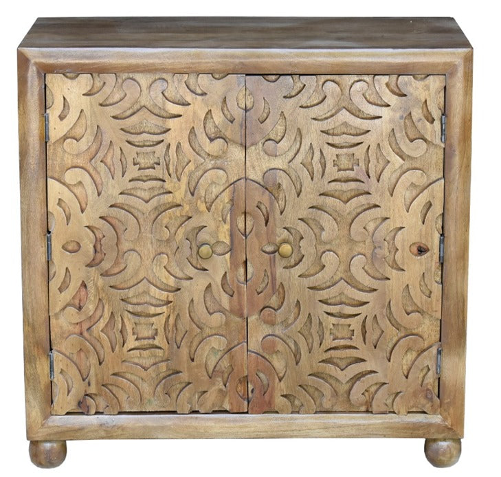 Laurie Carved Wooden Cabinet