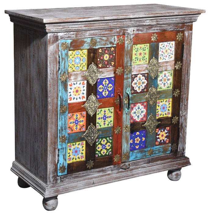 Jen Carved Tile Cabinet