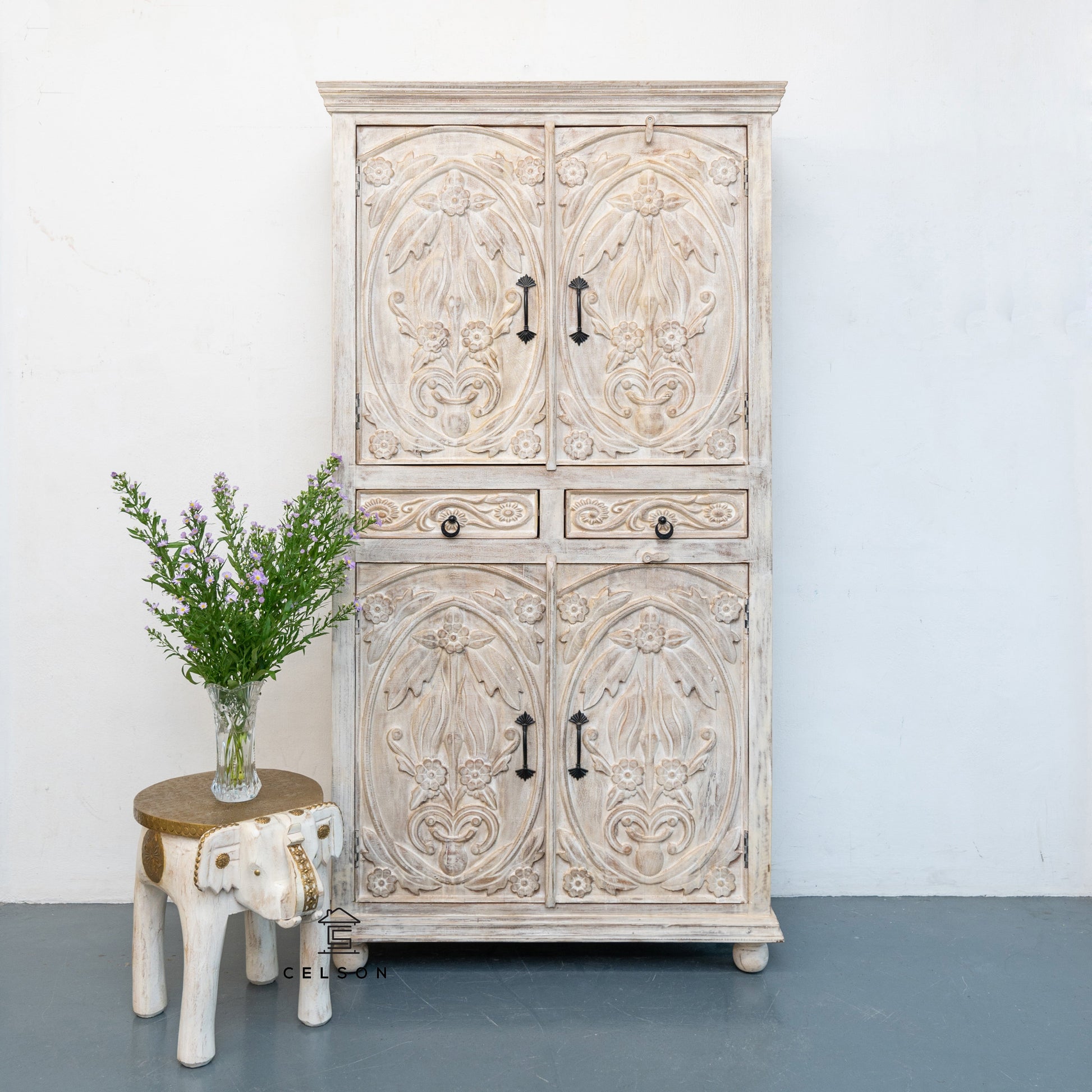 Joe Hand Carved Cabinet