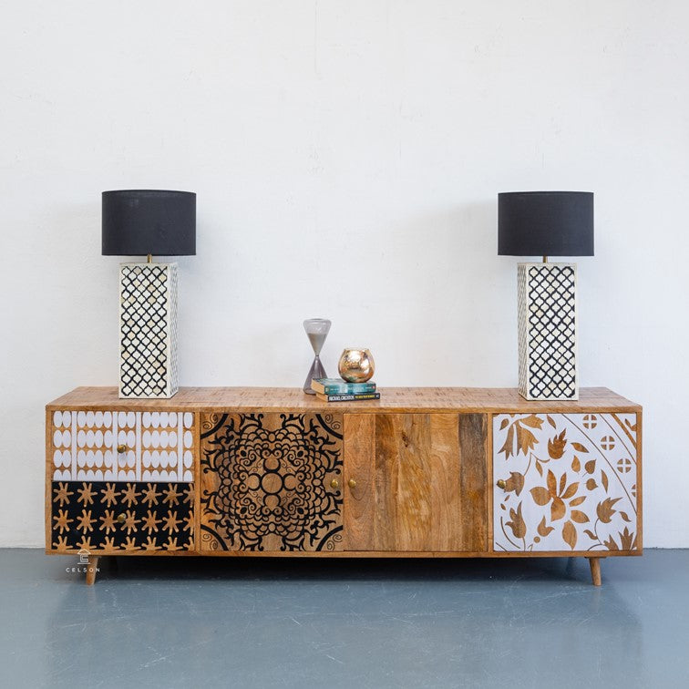 Joe Hand Carved Wooden TV Cabinet