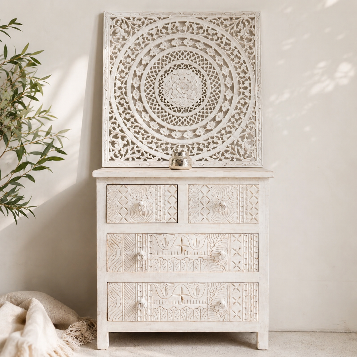 Josh Carved Chest of Drawer