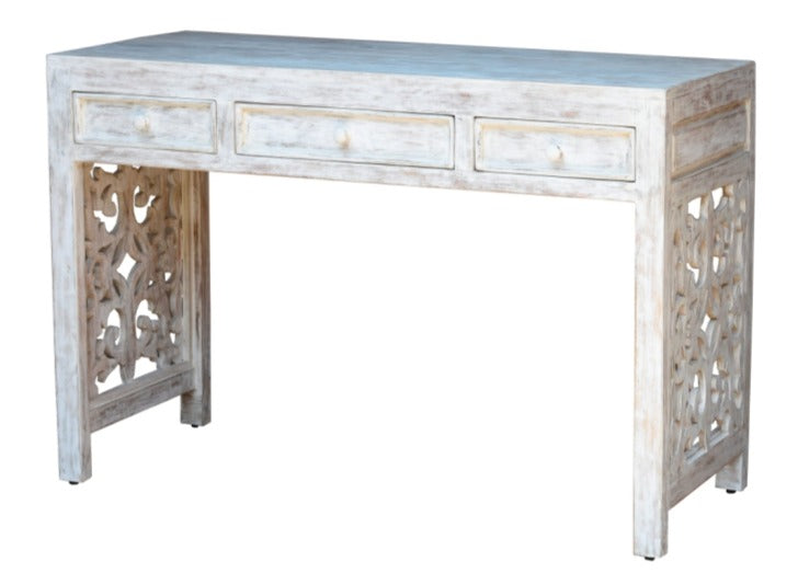 Haley Wooden Hand Carved Study Table