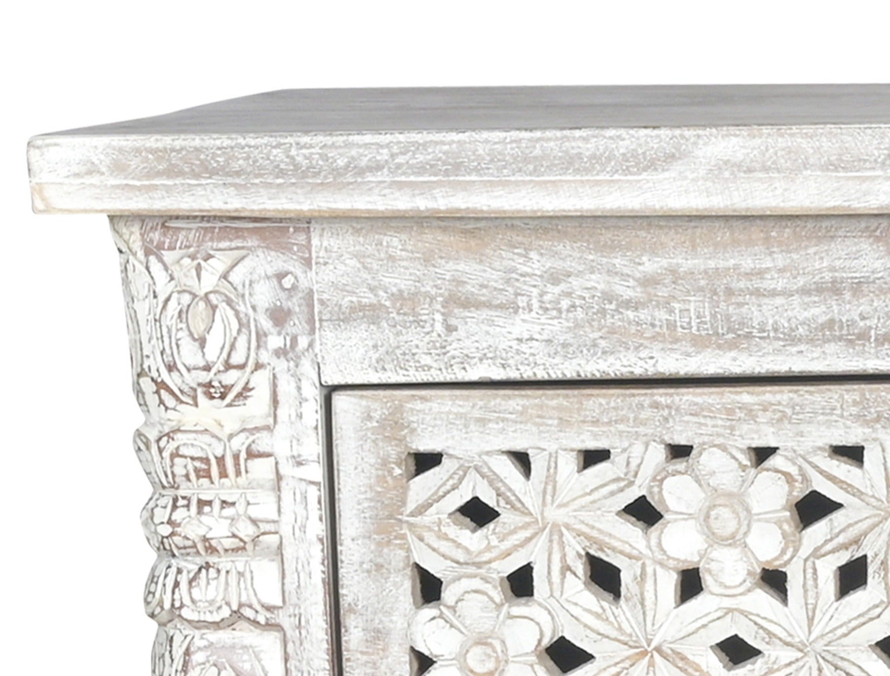 Peter Hand Carved Wooden Console Table