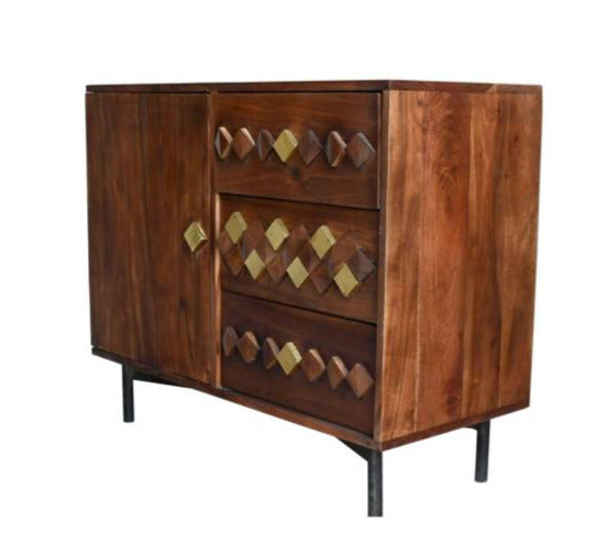 Bush Carved Chest of Drawer with Mirror