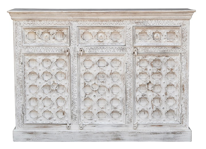 Dallas Carved Wooden Sideboard