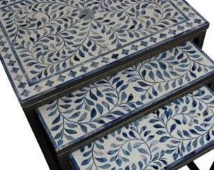 Carly Bone Inlay Nesting Table