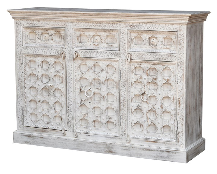 Dallas Carved Wooden Sideboard