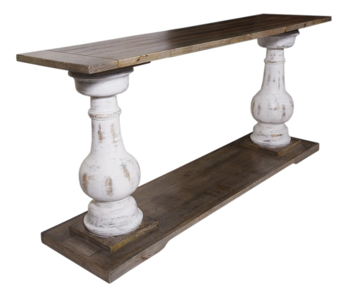 Wendell Hand Carved Wooden Console Table