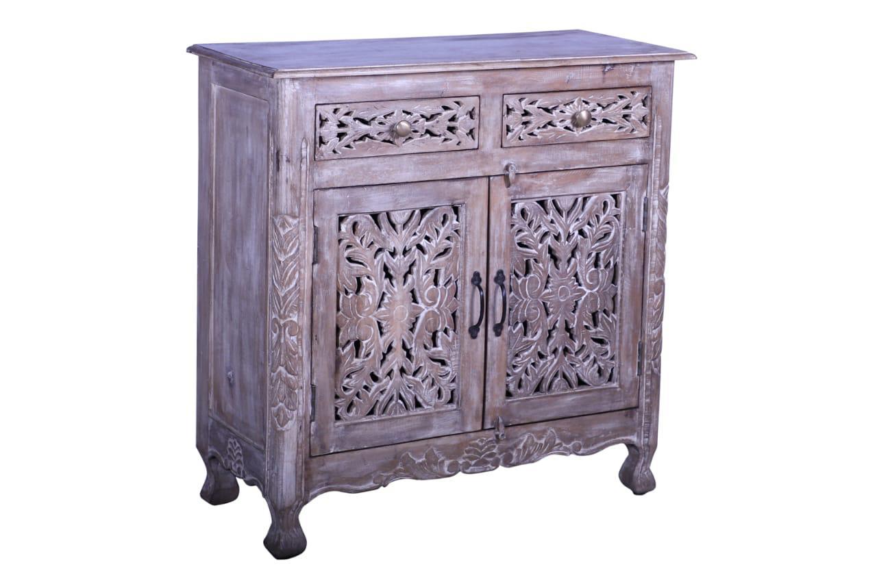 Ryker Carved Wooden Chest