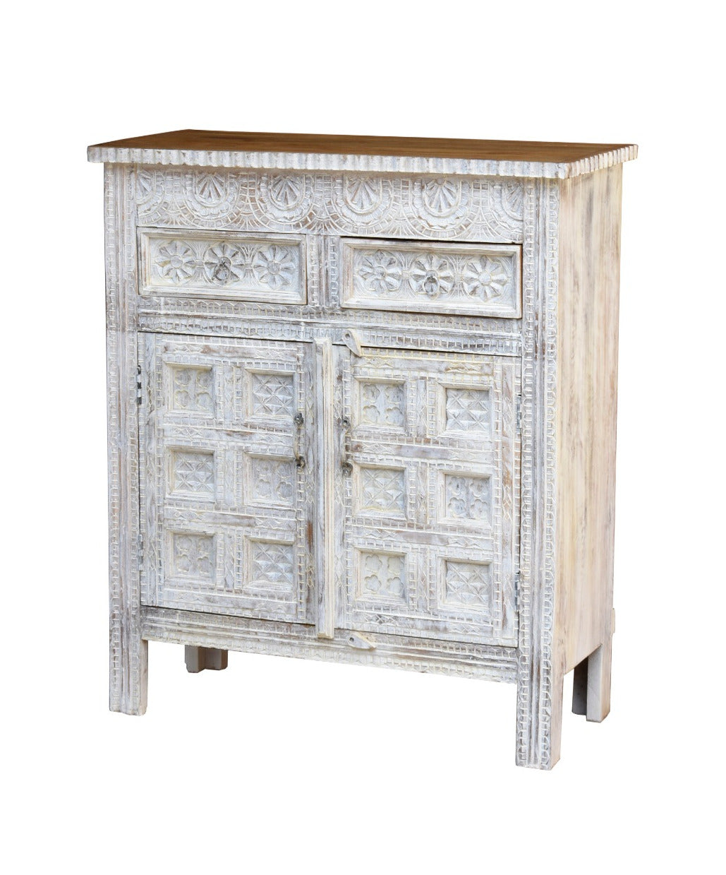 Josie Carved Wooden Cabinet