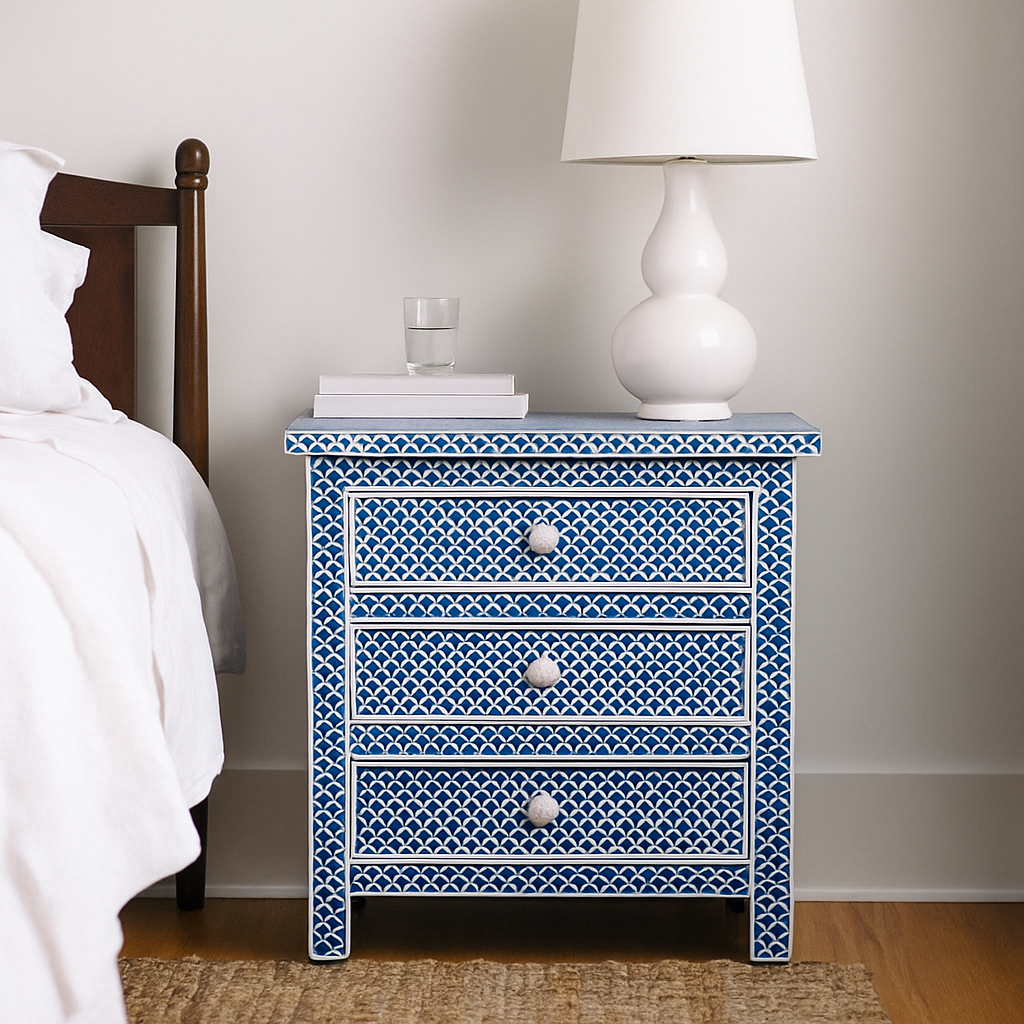 Saul Bone Inlay Bedside