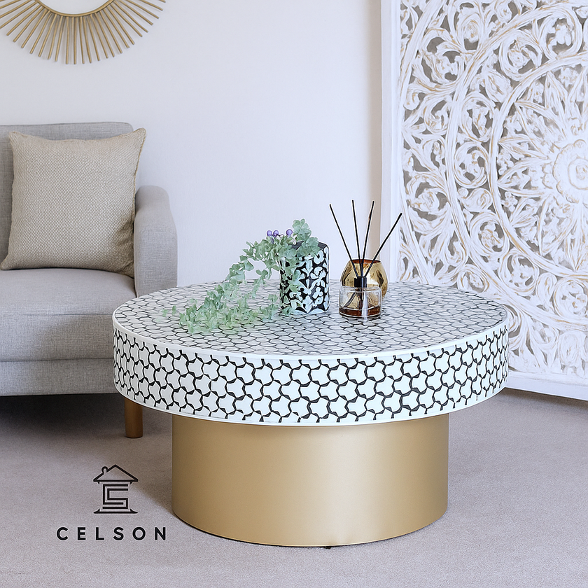 Chrissy Bone Inlay Coffee Table