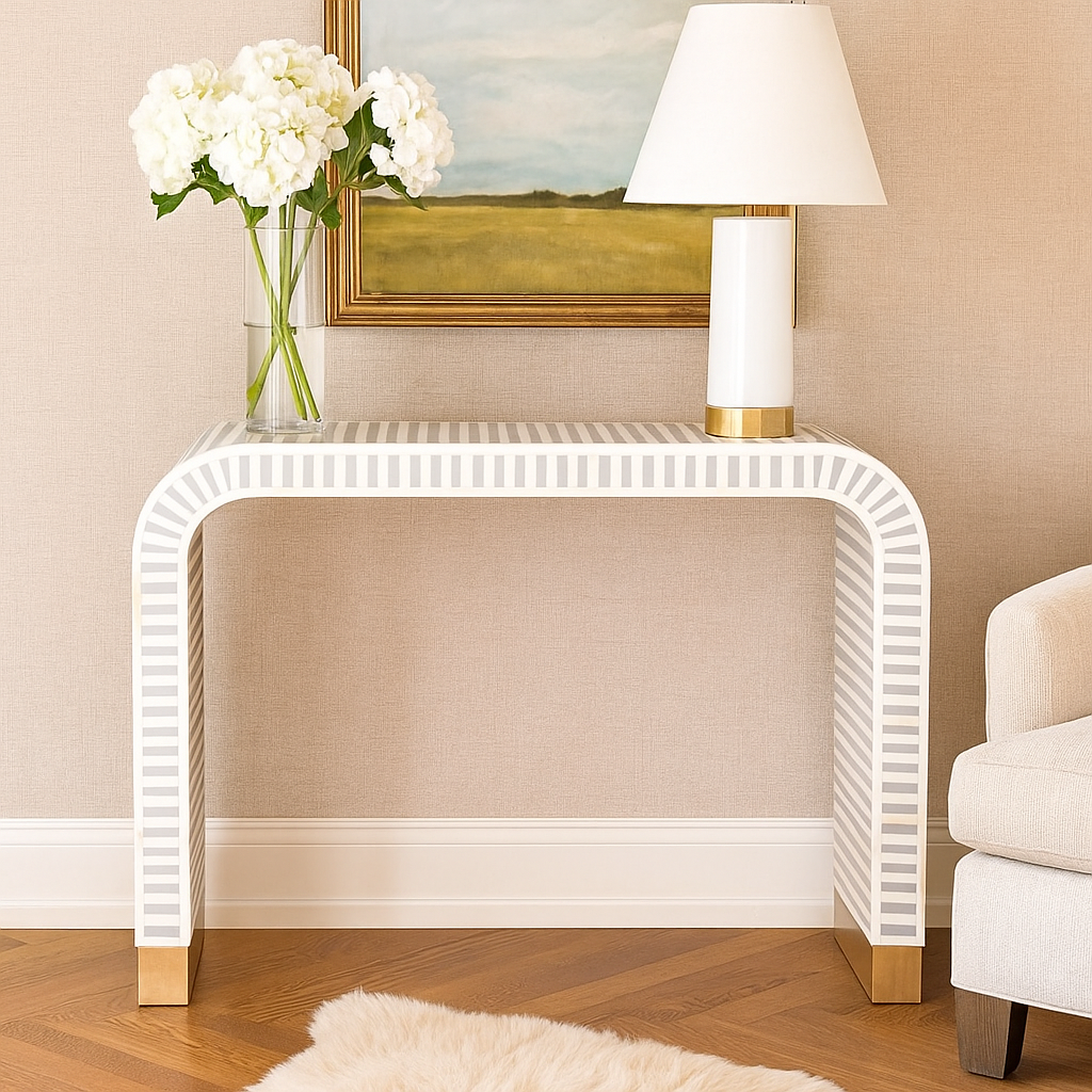 Anna Bone Inlay Console Table