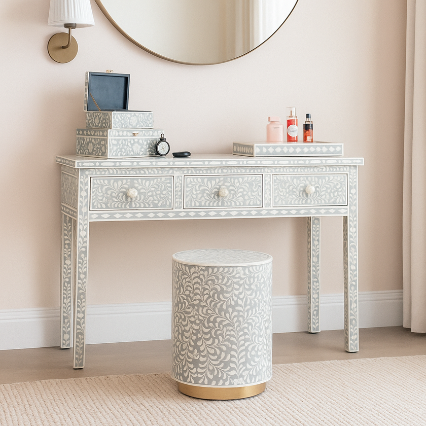 Brusky Bone Inlay Console Table