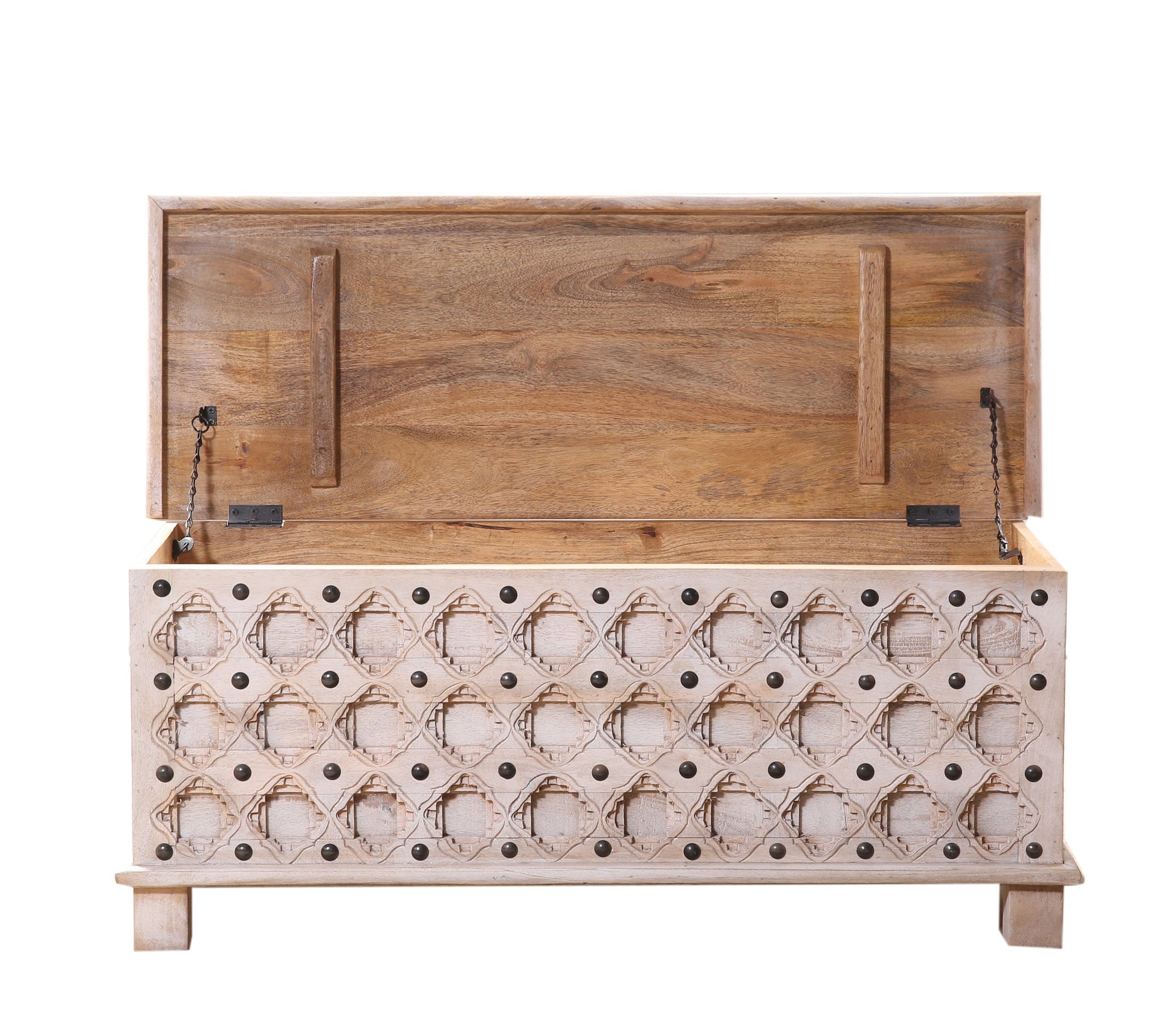 Kavi Carved Storage Trunk