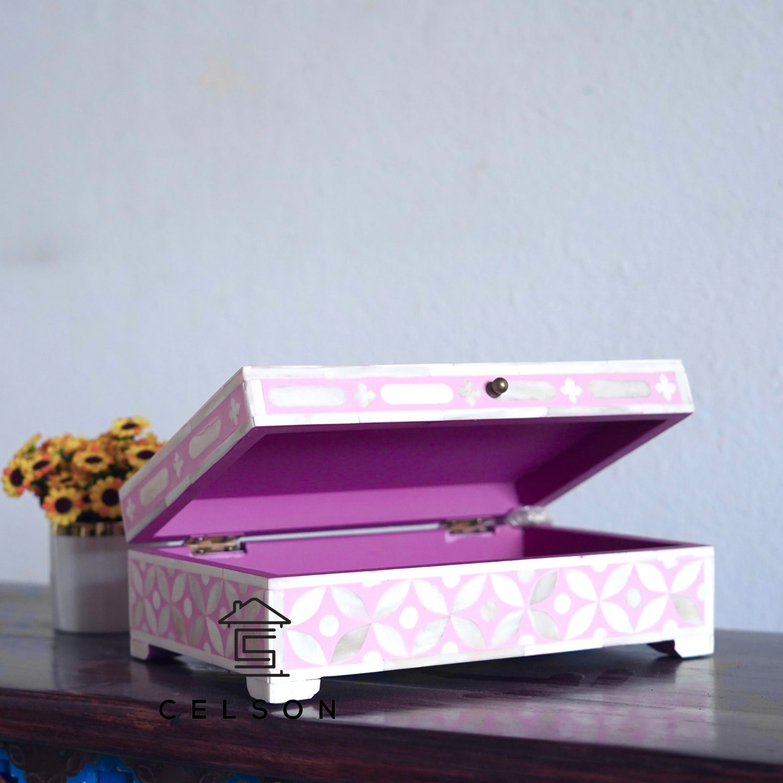 Kelly Bone Inlay Jewelry Box