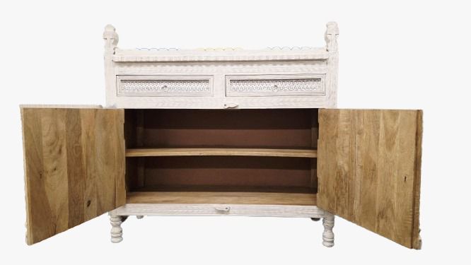 Andy Carved Wooden Chest