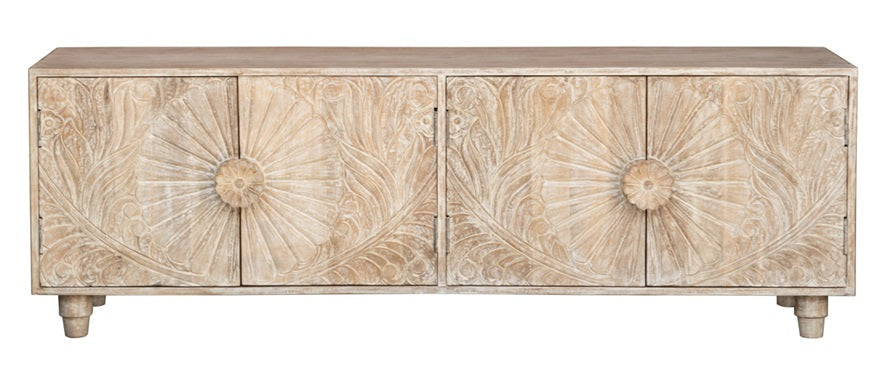 Earl Hand Carved Wooden TV Cabinet