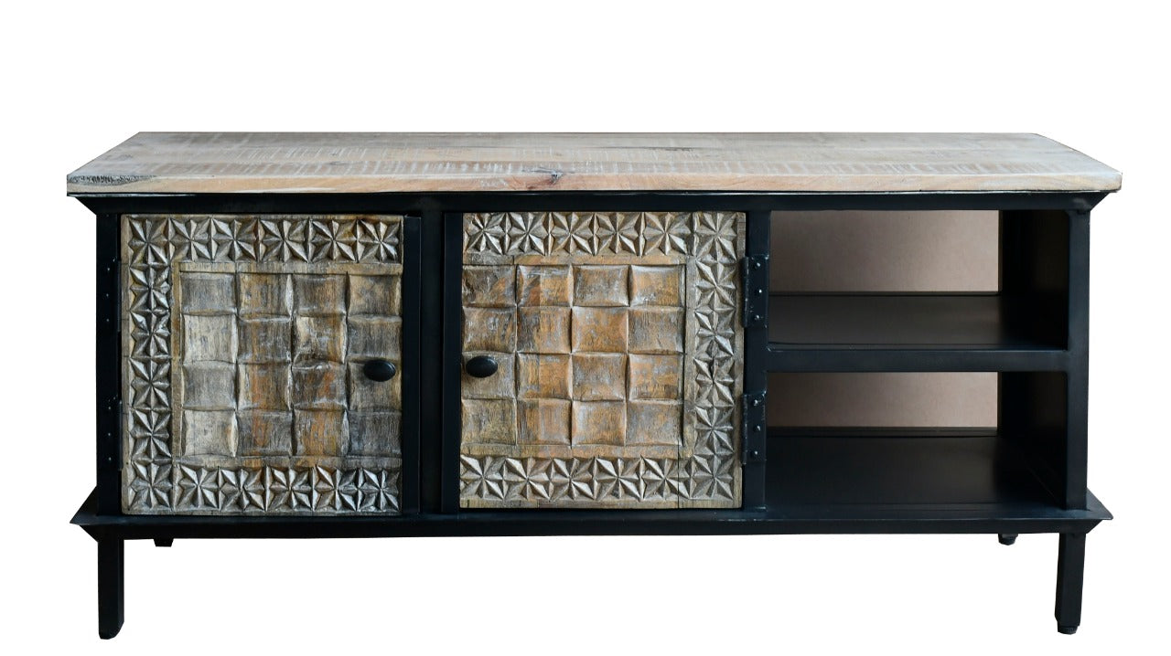Austin Hand Carved Wooden TV Cabinet