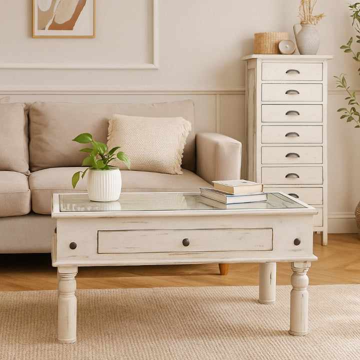 Lee Wooden Carved Coffee Table