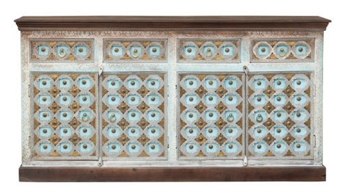 Wiki Hand Carved Wooden Sideboard
