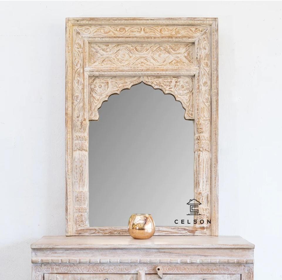 Mohan Hand Carved Wooden Mirror