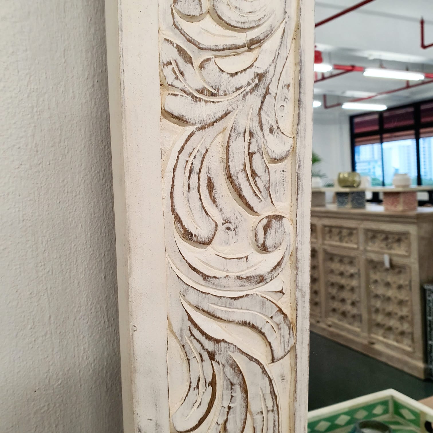 Eleanor Hand Carved Wooden Mirror