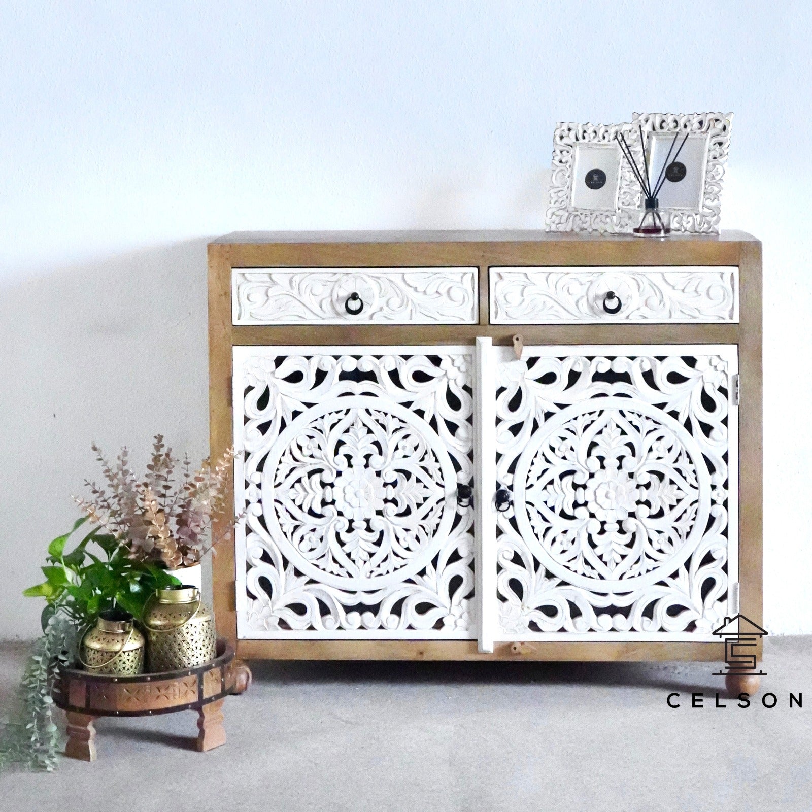 Amelia Carved Wooden Chest