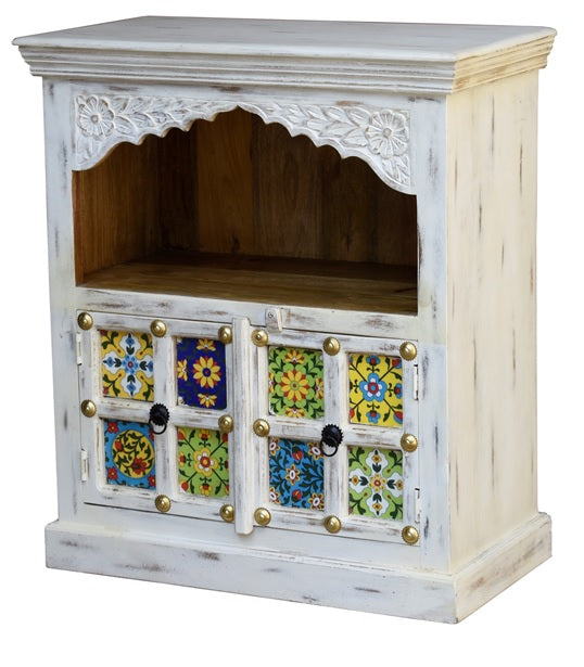 Savannah Carved Open Cabinet