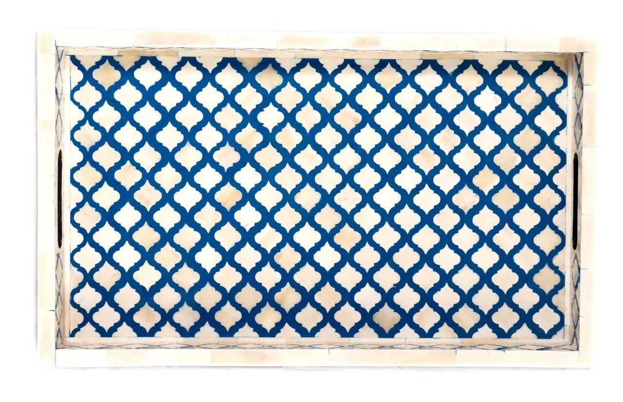 Mira Bone Inlay Moroccan Pattern Tray