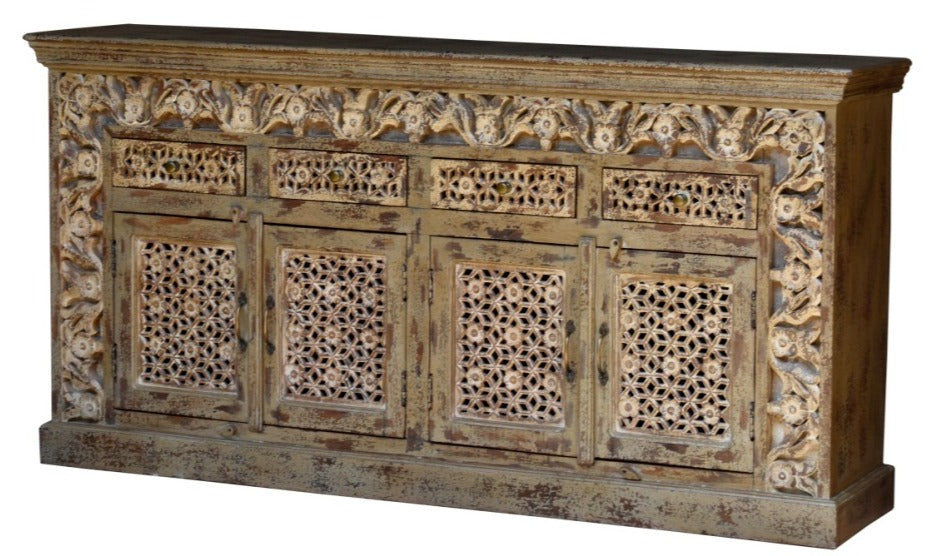 Rowan Hand Carved Side Board