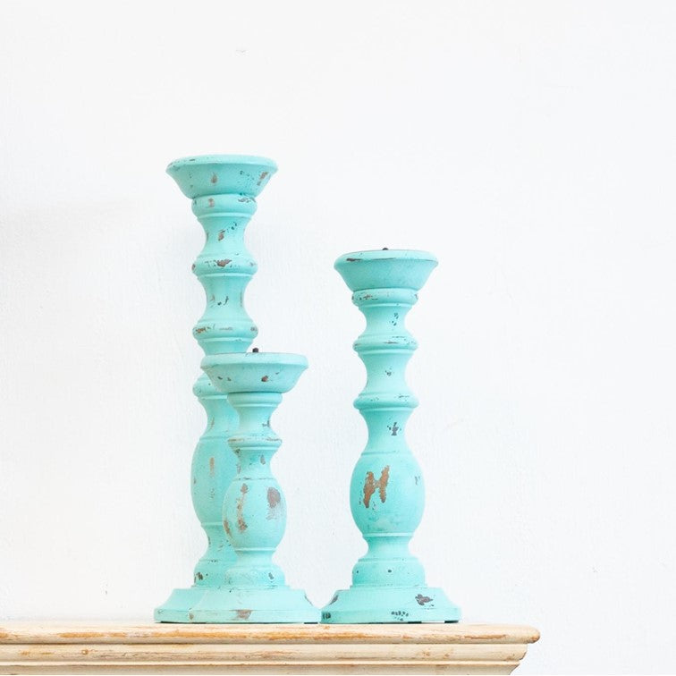 Jenna Hand Carved Candle Holder